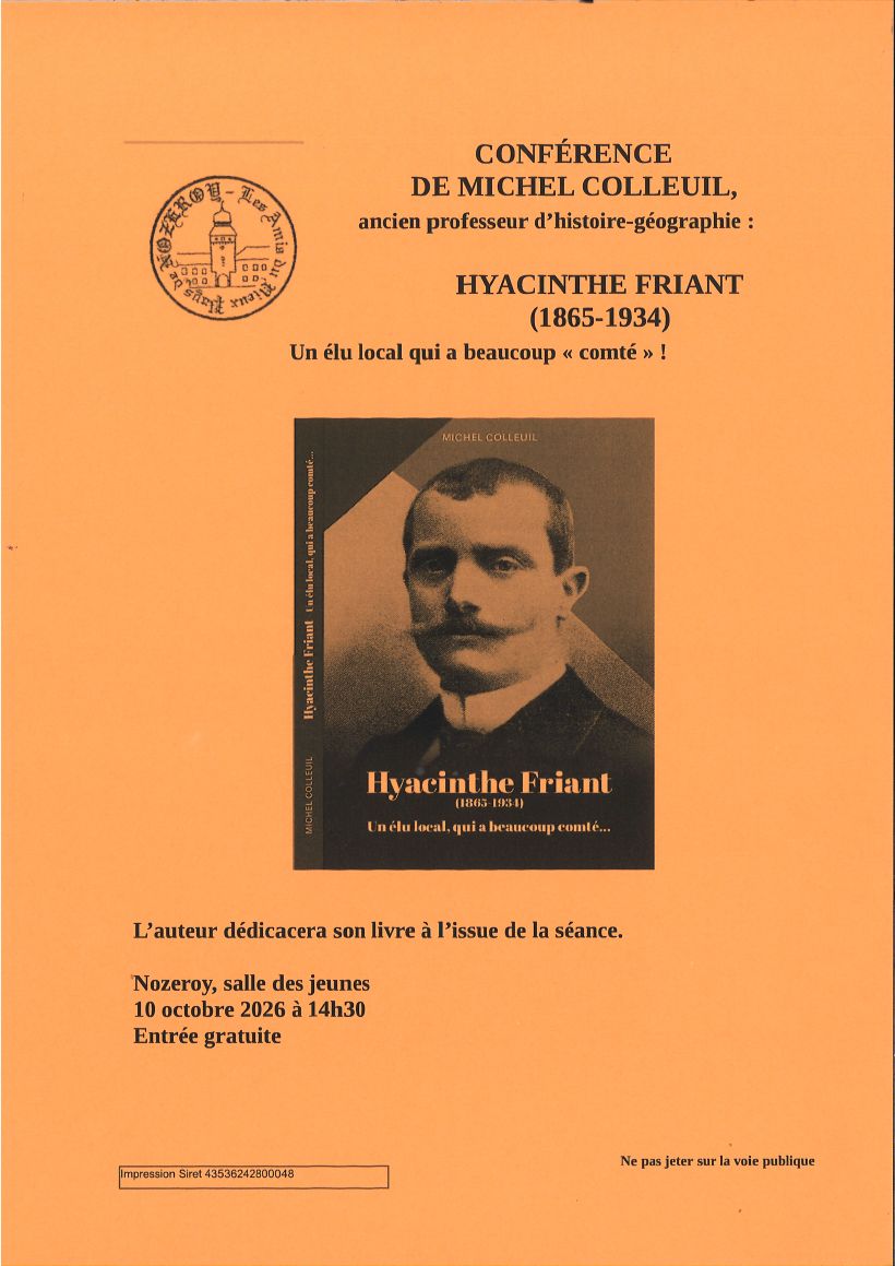 Conf�rence : Hyacinthe Friant (1865-1934)