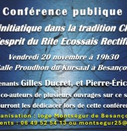 Conf�rence sur le Rite Ecossais Rectifi�