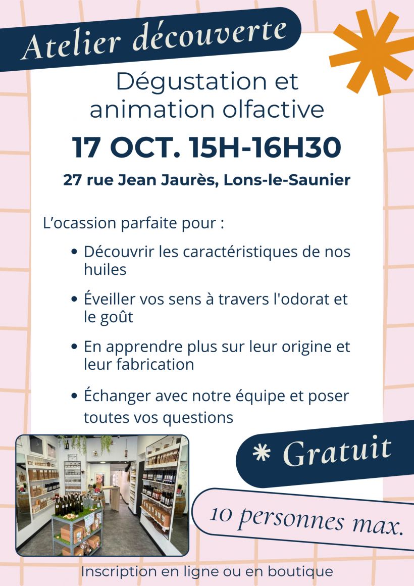 Atelier découverte sur les huiles