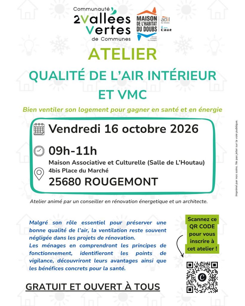 Atelier : Qualité de l'air intérieur et VMC
