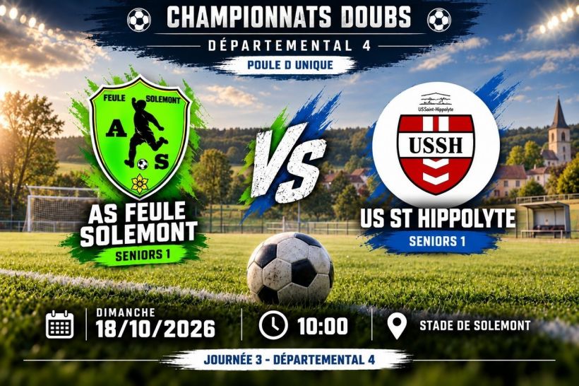 Foot : AS Feule Solemont / US Saint-Hippolyte