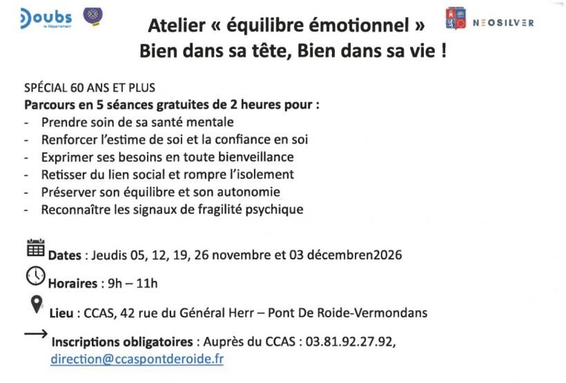 Ateliers seniors : �quilibre �motionnel