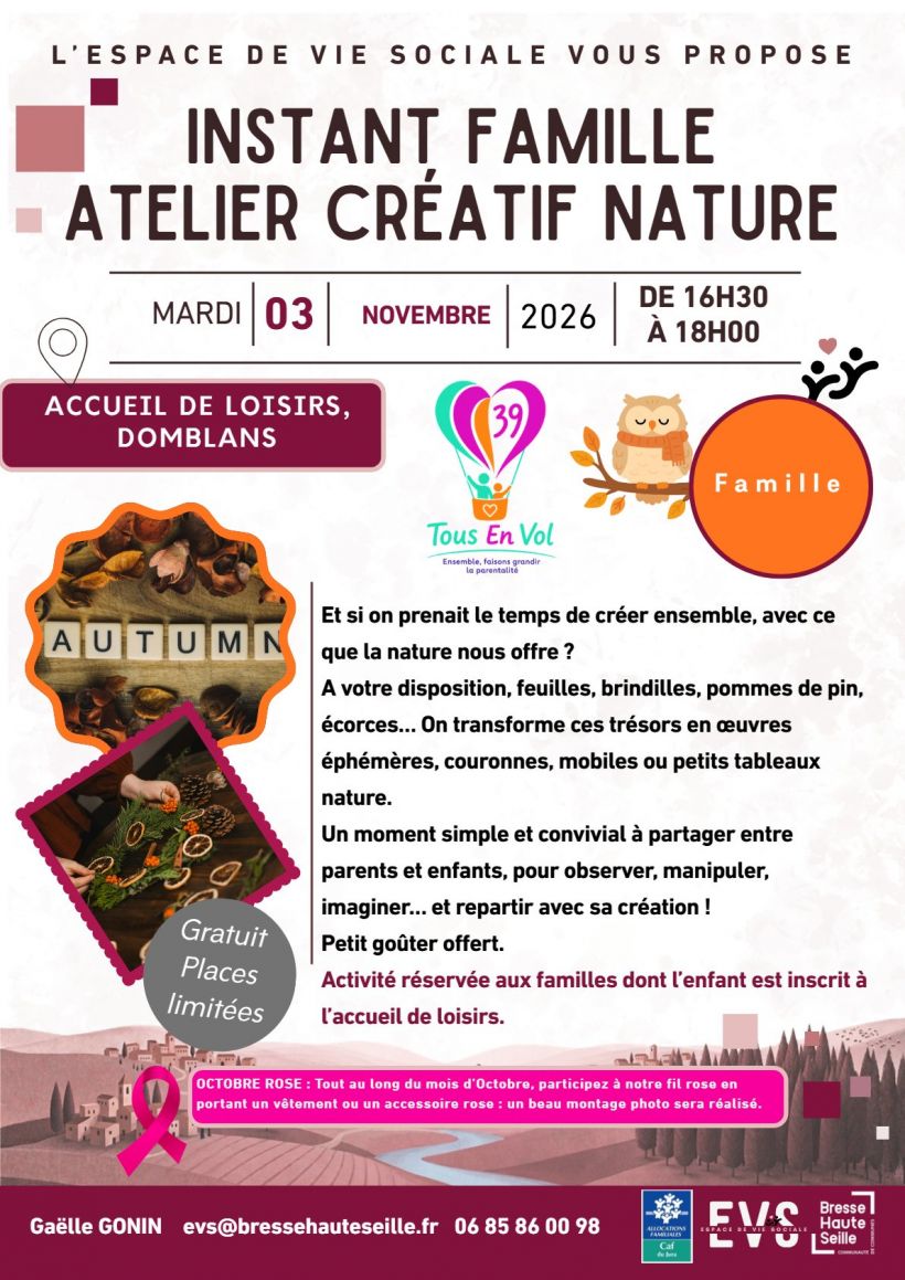 INSTANT FAMILLE - ATELIER CR�ATIF NATURE