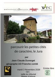 Conf�rence : Les petites cit�s de caract�re du Jura