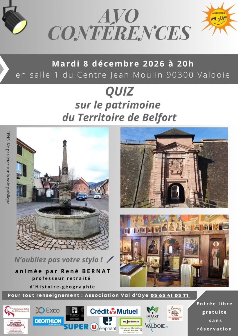 Quiz sur le patrimoine du Territoire de Belfort