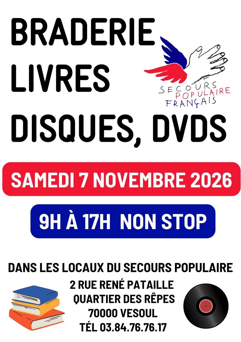 Braderie de livres, disques, dvds