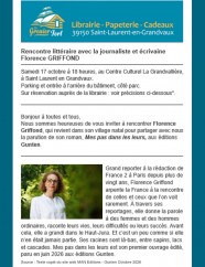 Rencontre littéraire avec Florence GRIFFOND