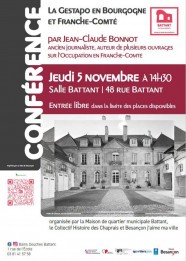 Conf�rence : La Gestapo en Bourgogne Franche-Comt�
