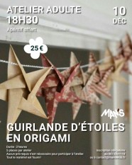 Atelier "Guirlande d'étoiles en origami"