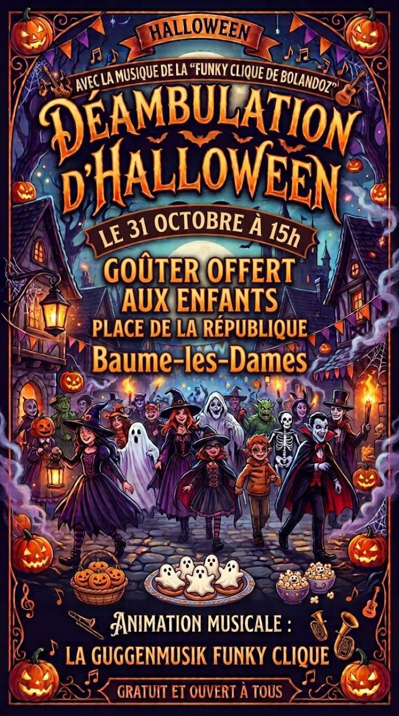 Halloween : Déambulation déguisée et goûter