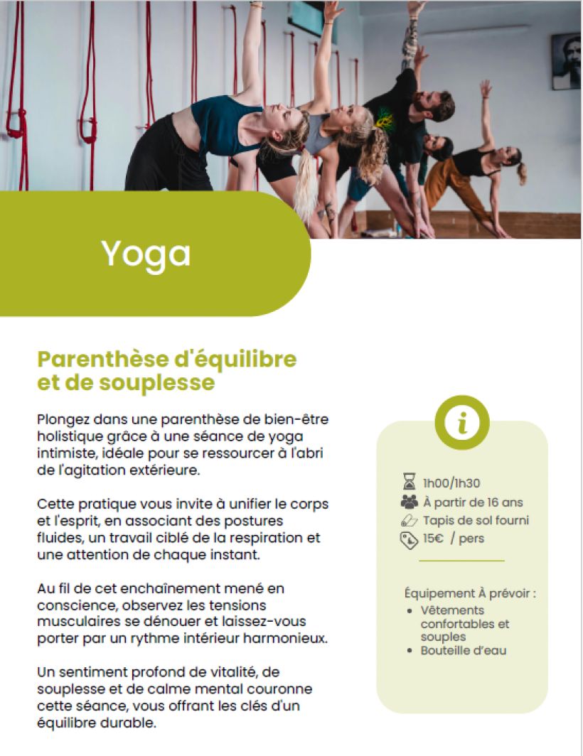 Séance de yoga