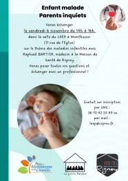 Temps d'échange : enfants malades et parents inquiets