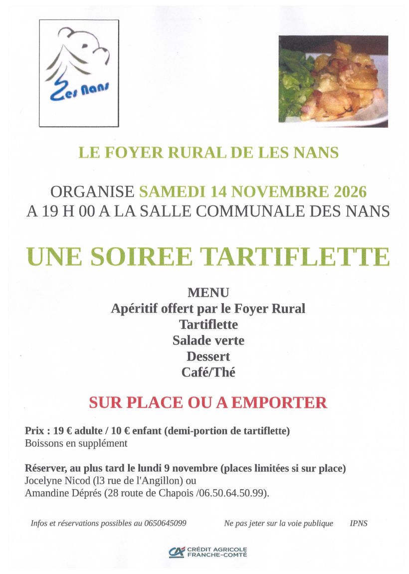 Soirée tartiflette