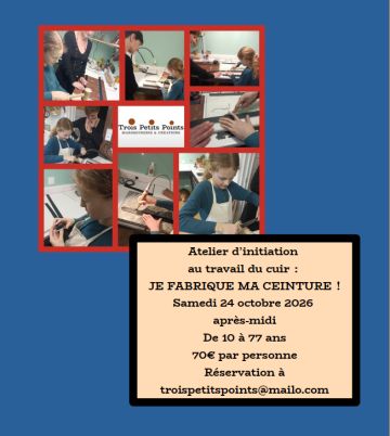 Initiation au travail du cuir : je fabrique ma ceinture