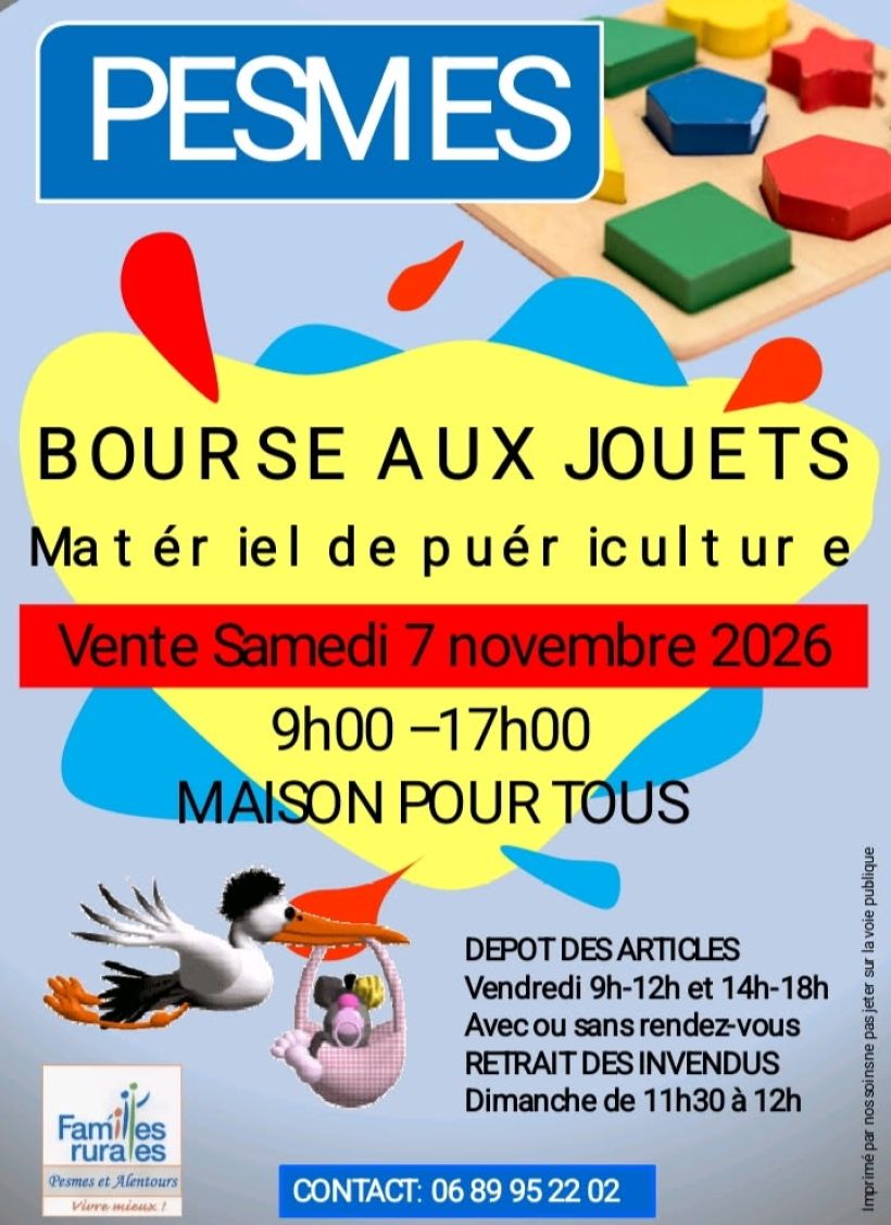 Bourse aux jouets et matériel de puériculture