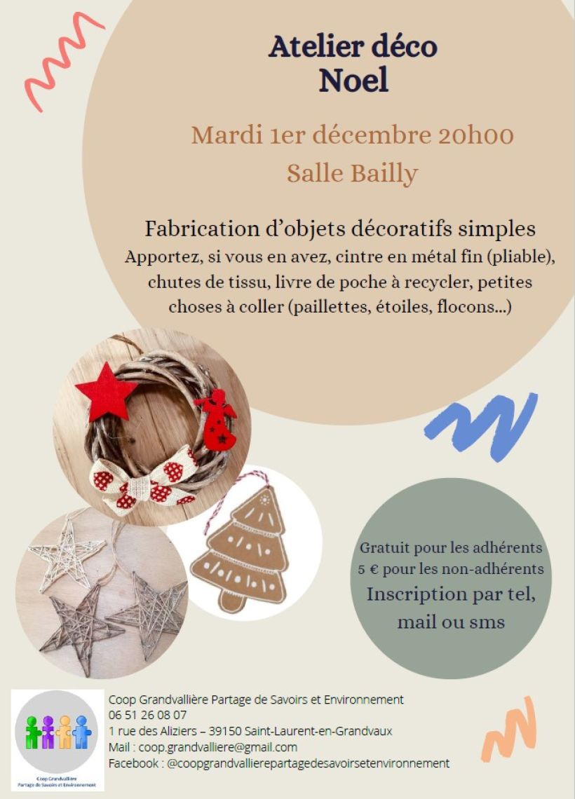Atelier déco Noël