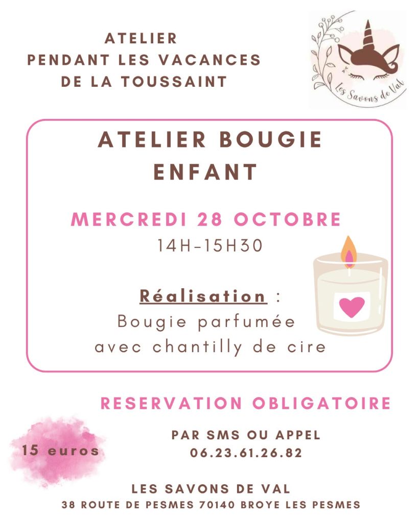 Réalisation d'une bougie enfant