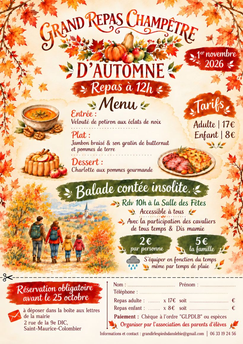 Ballade contée & Grand repas Champêtre d'automne