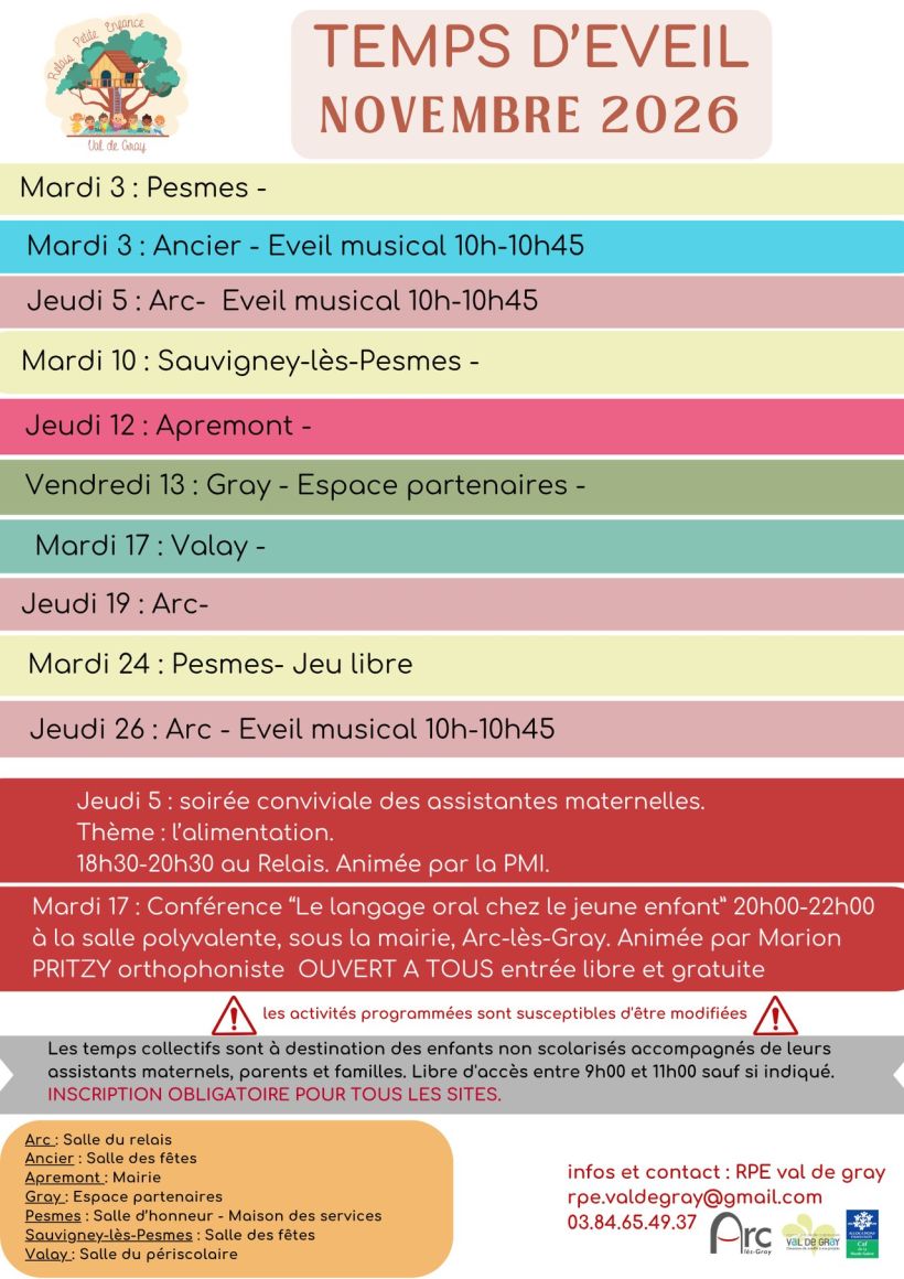 temps d'éveil pour les petits