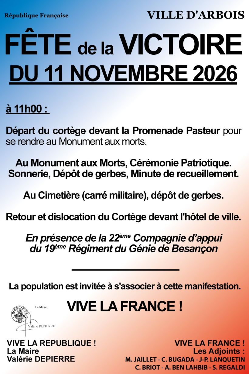 Commémoration de l'Armistice