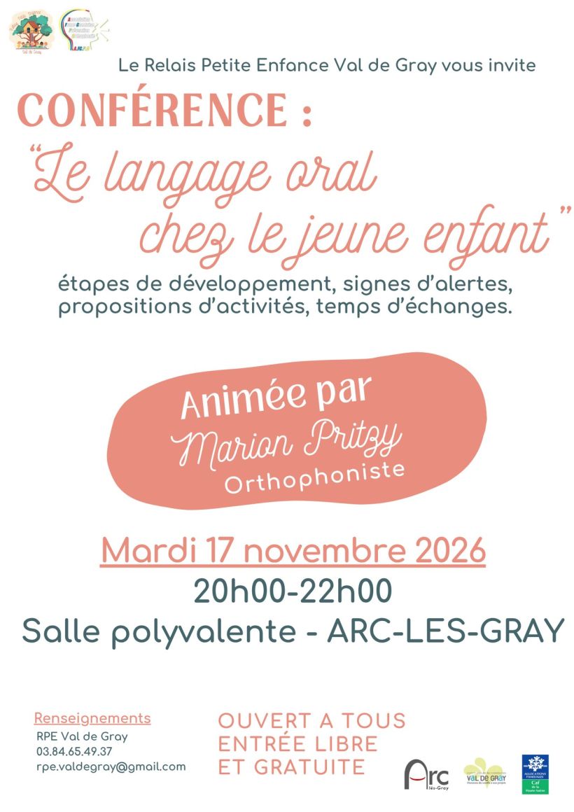 Conférence : le langage oral chez le jeune enfant