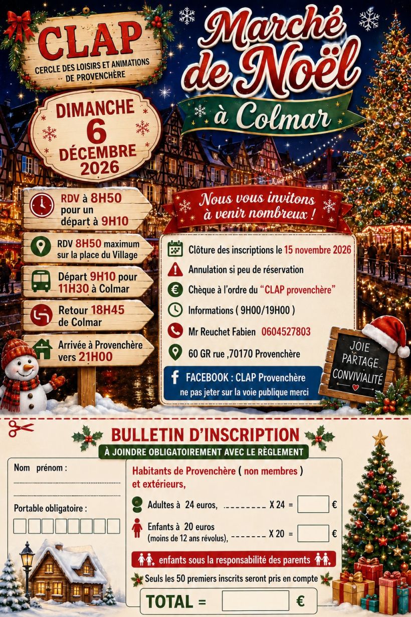 Sortie au marché de Noël de Colmar