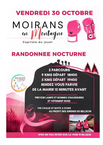 OCTOBRE ROSE - Randonnée Nocturne