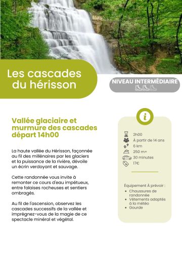 Randonnée au cascades du Hérisson