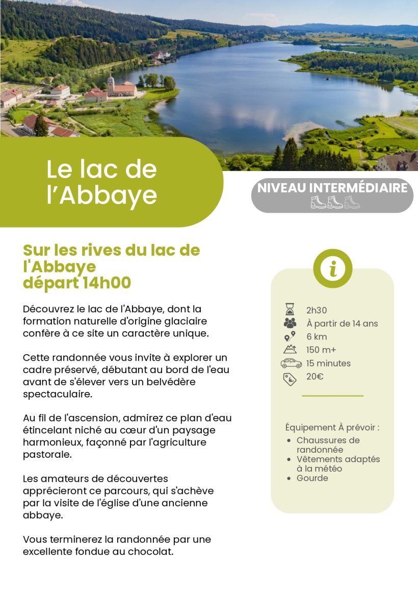 Rando gourmande au lac de l'Abbaye
