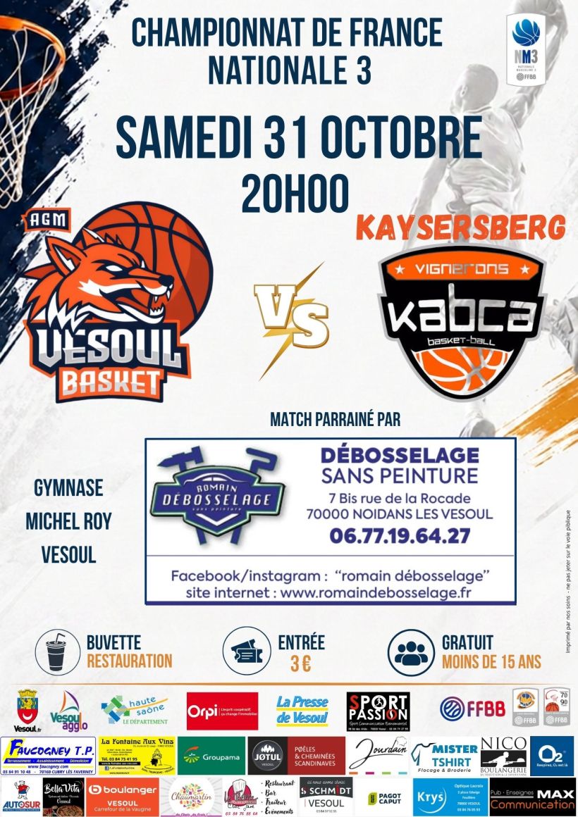 Basket : AGM Basket Vesoul / AS Kaysersberg Ammerschwihr