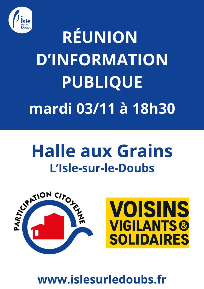 Réunion publique : Voisins Vigilants