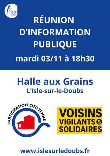 Réunion publique : Voisins Vigilants