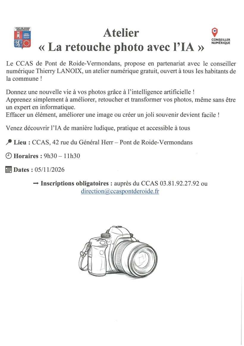 Atelier : la retouche photo avec l'IA