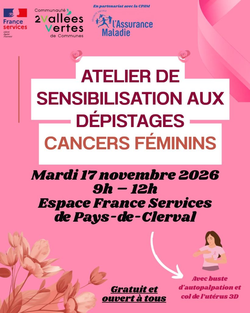 Atelier de sensibilisation aux dépistages des cancers féminins