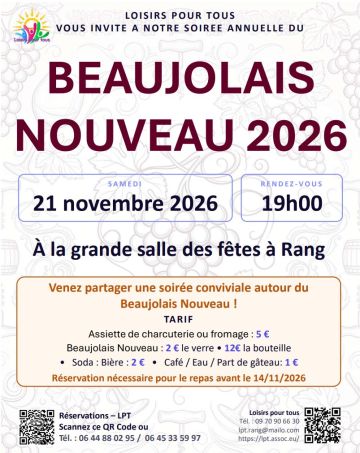 Soirée Beaujolais Nouveau