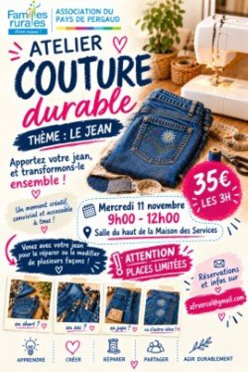 Atelier couture durable : le jean