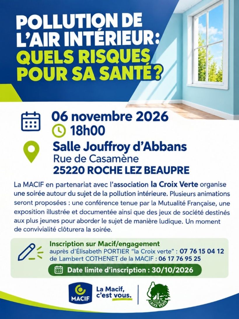 Conférence : Pollution de l'air intérieur, quels risques pour la santé ?