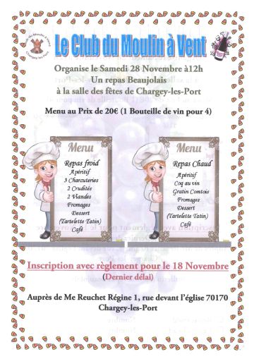 Repas Beaujolais