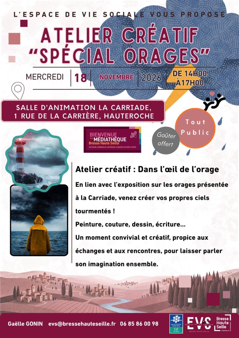 Atelier créatif : Dans l'oeil de l'orage