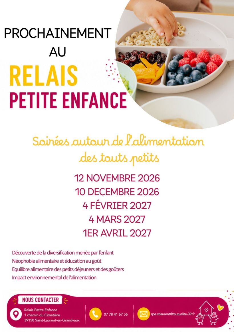 soirée autour de l'alimentation des tout-petits