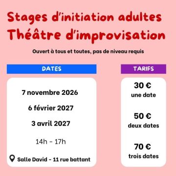 initiation au théâtre d'improvisation pour adultes